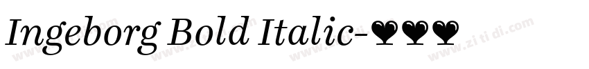 Ingeborg Bold Italic字体转换